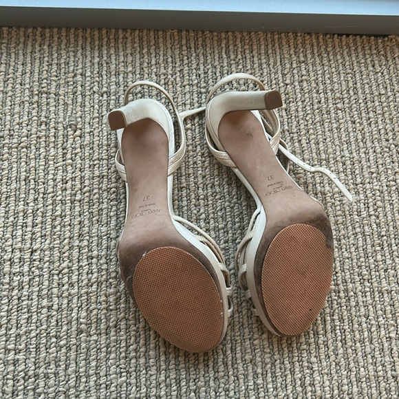 Jimmy Choo White Satin Heels Lilah 100 Satin Sandals - Wedding Bride Shoes - Picture 7 of 16